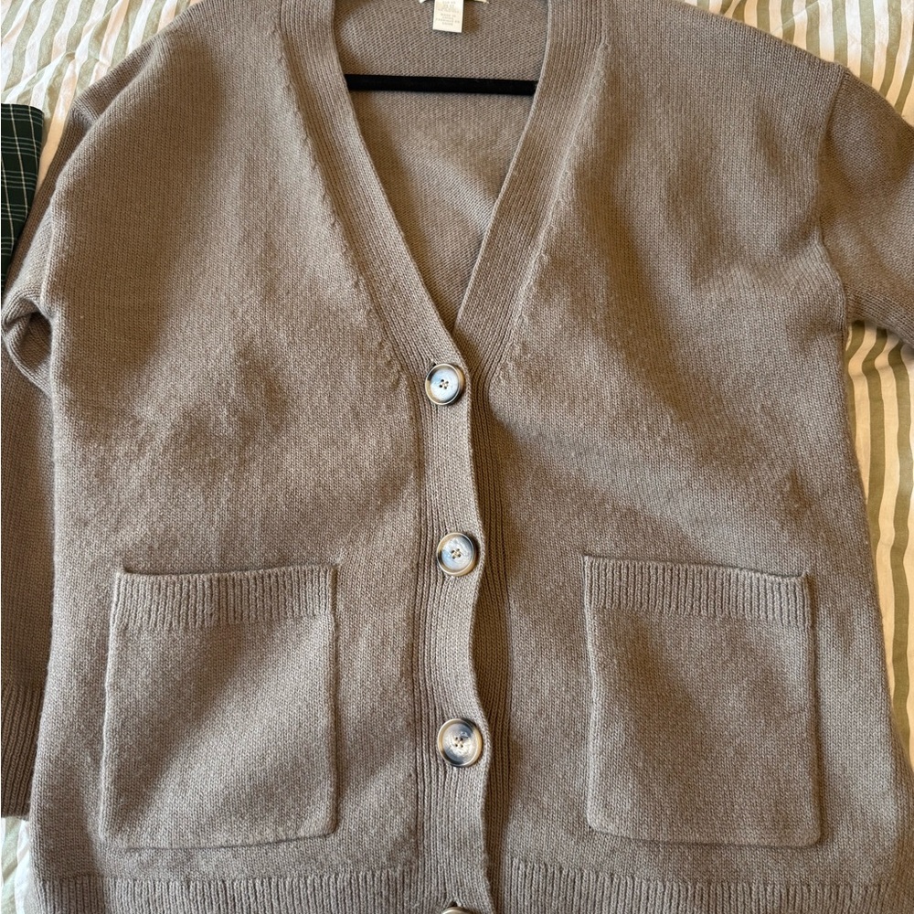 Oversized Women's Brown Cardigan Sweater